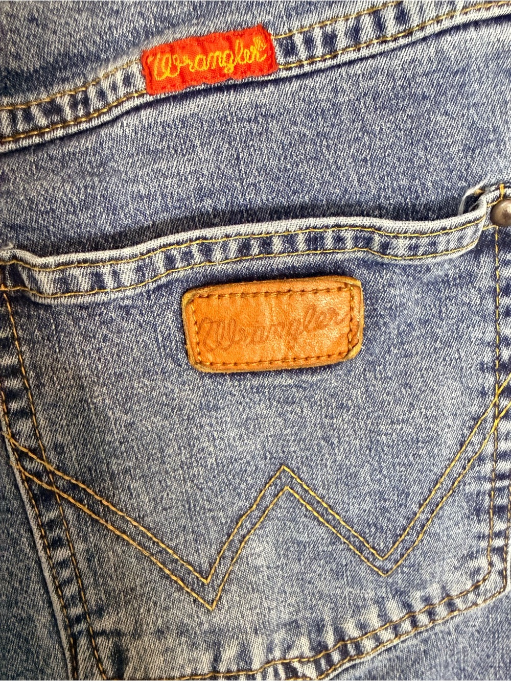Wrangler Vintage Straight Leg Jeans High Rise Medium Wash Size 5/6 x 30 - Picture 5 of 12